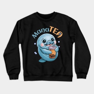 Manatee Boba Tea Crewneck Sweatshirt